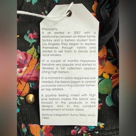 Happiness 10 Floral Studded Joggers NWT Made in Italy Kitson Size M - Picture 7 of 13